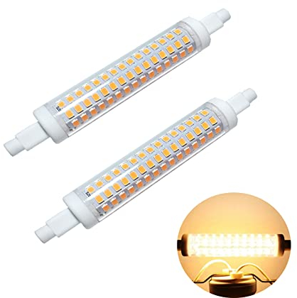 Y.W.Licht 15W R7S LED Lampe 118mm Warmweiß 3000K Birne Leuchtmittel 220V R7S Doppelsockel Ersatz zu 150W Halogenbirne J118 Linear Licht 360 Abstralwinkel Stablampe Glühbirne(2 Stück, Nicht Dimmbar)