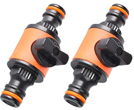 RANRAO 2 Stück 16 mm Schnellkupplung Schlauch Wasserhahn Absperrventil Anschluss Garten Garten Schnellkupplung Kupplung Kann an 1/2 Zoll 3/8 Zoll 1/4 Zoll Schnellkupplung angeschlossen werden