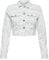 ONLY Womens Onlwonder Ls Cropped Dnm Gua Denim Jacket, White, L UK