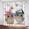 NUYSP Eule Vorhang Blickdicht B 110 X H 95 cm Polyester Vorhänge mit Ösen Gardinen 3D Süßer Zeichentrickfilm Verdunkelungsvorhang für Kinderzimmer Schlafzimmer