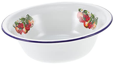 Vasque En Émail Bols à Trempette Bol En Émail à L'ancienne Récipient Pour La Nourriture Bassine Rétro En Émail Plaque Émaillée Vintage Chinois Bol De Soupe Aux Nouilles Salade