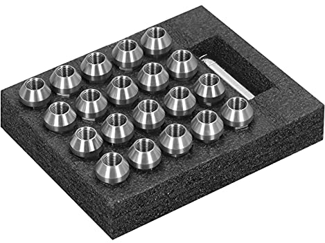 20 Stück 5,1 Cm Radmuttern, Edelstahl-Radmuttern M14 X 1,5 Gewinde T304 Edelstahlverriegelung Mit Montagewerkzeug Radmuttern