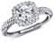 Krfy 925 Sterling Silber Ring für Damen Verstellbarer Verlobungring Hochzeit Ewigkeit Versprechen Ring Cubic Zirkonia Diamond Bridal Eheringe Runder Quadratischer Schliff Jahrestag Schmuck mit Box