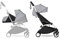 BABYZEN YOYO2 Kompletter Kinderwagen - Inklusive YOYO 0+ Neugeborenen Set (Stone), Kinderwagengestell (White) & 6+ Textilset (Stone) - für Kleinkinder bis 22 kg