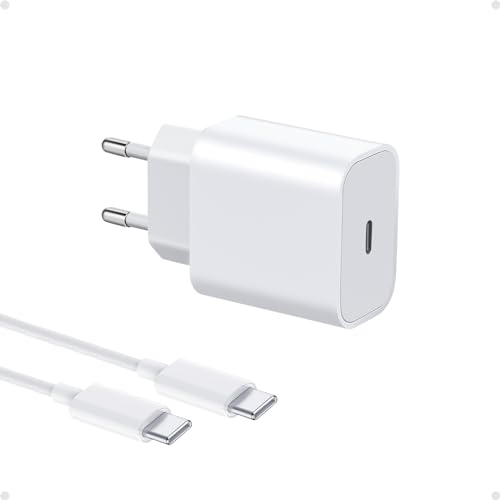 20W USB C Ladegerät für iPhone 15/15 Plus/15 Pro/15 Pro Max; iPad Pro 12.9/11/Air/Mini; Samsung Galaxy; Google Pixel; Gcstnn USB C Netzteil PD3.0 Schnellladegerät Ladestecker und 2M Type-C Kabel.