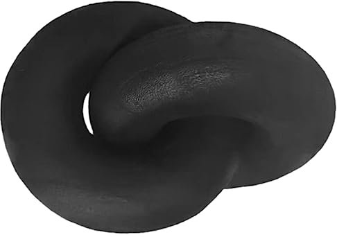 OUNONA Rustikale Holzketten-Dekoration Mit Knotenoptik Handgefertigte Wohnraumdeko Für Wohnzimmer Esstisch Regal Und Sideboard Moderne Boho-holzknotenskulptur in Schwarz Minimalistisches