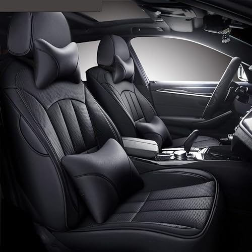 FACSER Auto-Leder-Sitzbezug Für Mercedes Für Benz W212 ML W164 W203 W205 W163 W204 W210 CLA W169 GL X164 W211 E-Klasse GLA CLA Autositzbezüge (Color : Schwarz, Größe : Luxury)