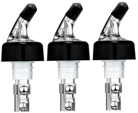 3 Pack Measured Liquor Pour Spout, Liquor Bottle Pourers, Measure Pour Spout for Liquor Bottles, Bottle Pourers for Alcohol, Shot Pourer Cocktail Liquor Dispenser Bar Bartending Tool -2oz/60ml