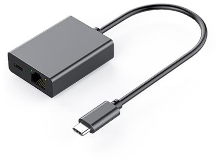 KUWUNG USB C Ethernet Adapter für Fire TV Stick, USB C auf RJ45 Ethernet 1000 Mbps für Chromecast TV/Stick, Phone, Mac-Book Air, Mac-Book Pro & Windows LAN Kompatibel mit fire tv Stick LAN Adapter