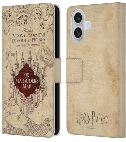 Head Case Designs Officially Licensed Harry Potter The Marauder's Map Prisoner Of Azkaban II Leather Wallet Case Compatible With Apple iPhone 16