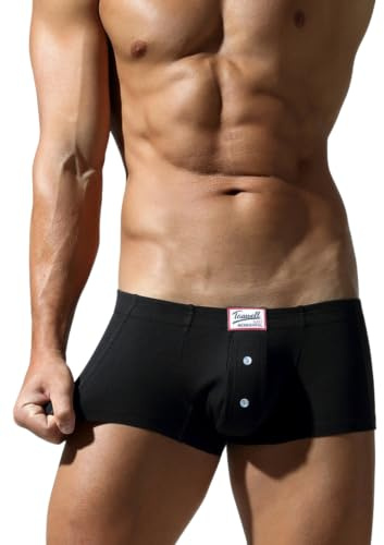 BIMONI Herren Premium Retroshorts Sexy Boxershorts Low-Rise Dessous aus Soft-Viskose – Erotische Boxershorts für Herren