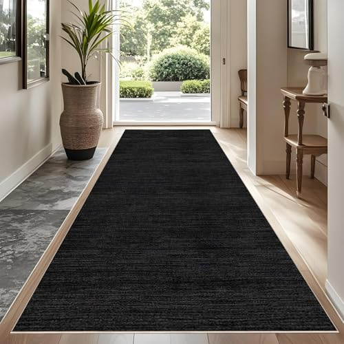 Rutschfeste Maschinenwaschbare Fußmatte 90 x 200 cm flurteppich läufer lang Flurteppich Wohnzimmer Teppich Küchenteppich Läufer für Eingang Küche Schlafzimmer Wohnzimmer, Schmutzfangmatte Innen