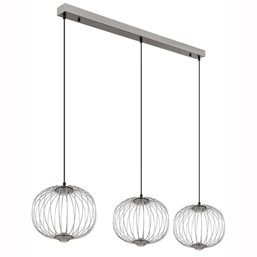 Pendant Lamp Dining Table Lamp Chrome LED Living Room Lamp 3 Bulbs Height 150 cm