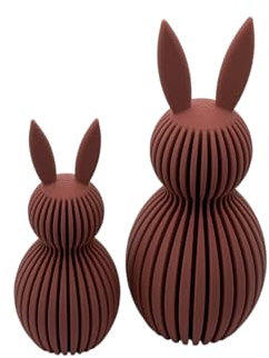 2x Deko-Osterhase aus hochwertigem biokompatiblem Kunststoff - 13,5cm & 10cm - Aufsteller im Frühling & zur Osterdekoration - Hase in modernen Farben - Figuren für Ostern (2X Hase) (Morandi Lila Matt)