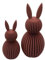 2x Deko-Osterhase aus hochwertigem biokompatiblem Kunststoff - 13,5cm & 10cm - Aufsteller im Frühling & zur Osterdekoration - Hase in modernen Farben - Figuren für Ostern (2X Hase) (Morandi Lila Matt)