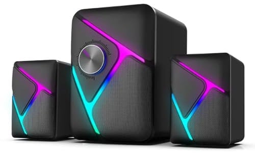 AYCDL Haut-Parleur Filaire pour Console de Bureau, Caisson de Basses, pour Jeux électroniques, PC, cinéma, télévision