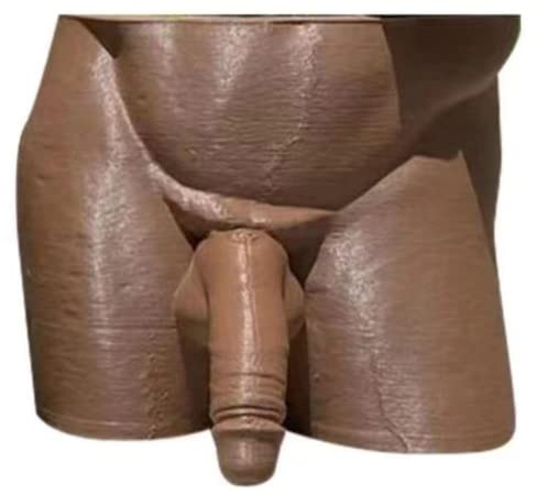 Einzigartige Pflanzgefäße Pflanzenvase in Körperform einzigartiger Pflanztopf Penisvase Dekoration lustiger Pflanztopf mit männlichem Körper Penis-Pflanztopf Blumentopf Heim 12,9 x 12,7 x 9,9 cm Braun