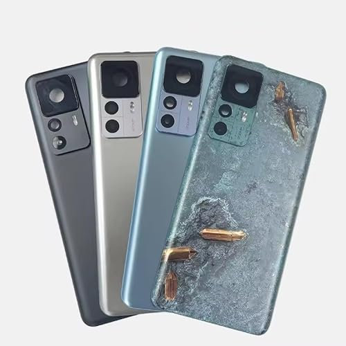 Vitre arrière compatible avec Xiaomi Mi 12T Pro modèle 22081212UG - Couvercle arrière de batterie - Pièce de rechange (vert)