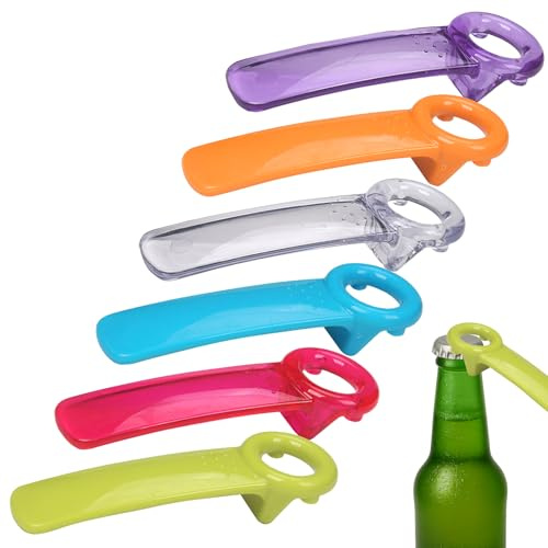 Menibeuty 6Pcs Abridor Botellas, Abrelatas Manual, Abs Abre Botes Tarros, Antideslizante Abridor De Tarros,6 Colores para Inicio Bares Fiesta