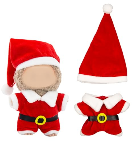 Gaoyong 17 cm Puppen-WeihnachtskostüM, Weihnachtsmann-KostüM, Geeignet, Puppe Nicht im Lieferumfang Enthalten