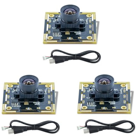 Fangxuee 3Pcs 100 Degree Camera Module 1MP OV9732 1280x720 USB Free Driver Manual Focus with 0.5 Meter Cable for WinXP/7/8/10