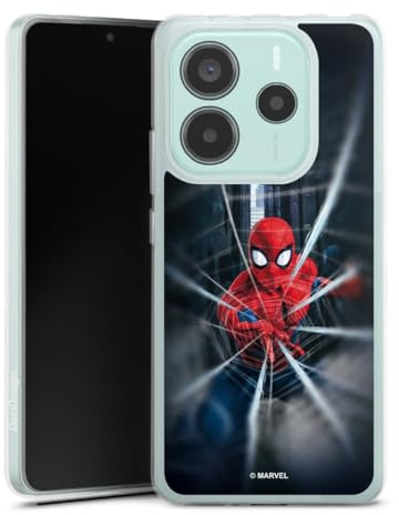 DeinDesign Silikon Hülle kompatibel mit Xiaomi Redmi Note 14 5G Case transparent Handyhülle Marvel Spider-Man Kinofilm