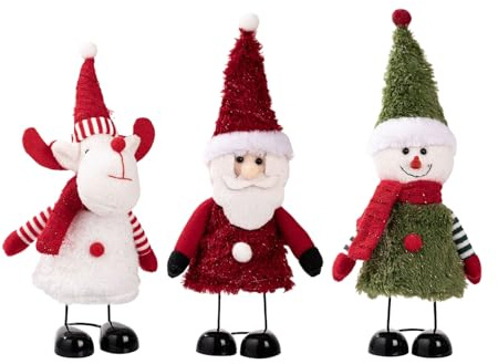 Aakluk Weihnachtspuppe Dekoration | Weihnachtsmann Elch Teleskopische Festtagsfigur - Weihnachts Puppen Ornamente Für Kaminsims Wohnzimmer Bücherregal