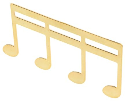 LIGIGWASH Goldene Metall Notenklammer für Klavierständer mit Starkem Halt Modernes Design Geeignet für Bücher und Notenblätter von Musikern und Pianisten
