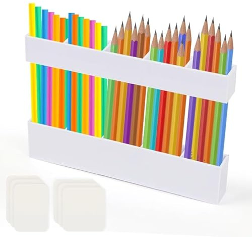 Strohhalm Organizer, Wandmontierte Trinkhalme Aufbewahrung, Acryl Strohhalm Halter mit Doppelseitigem Klebeband, Aufbewahrung Schranktür Innen Strohhalme, Straw Holder Strohhalme-Halter
