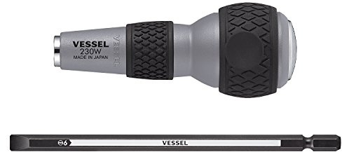 Vessel Ball Grip (Bit-Replaceable Tang-Thru Screwdriver) [No.230W-6] (Slotted 6) (Japan Import)