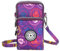 Best World 4 Yu Damen Mädchen Nylon Design Kleine Crossbody Schultertasche Wristlet Handtaschen, Lila Pilz, 17*9*6cm