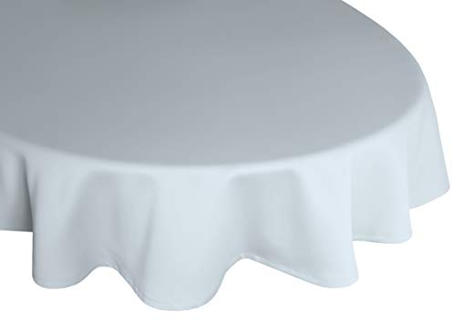 Wirth Tischdecke rund, hellblau, 160x160 cm