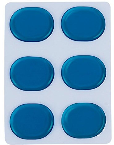Sky Gel Damper Pads,Dämpfer Pads Trommel Gel Pads 6PCS Drum Damper Gel Pads, Transparent Silikagel Drum Schalldämpfer Kit Snare Drum Schalldämpfung Pad Paste Trommel Dämpfung Steuerung(Blau)