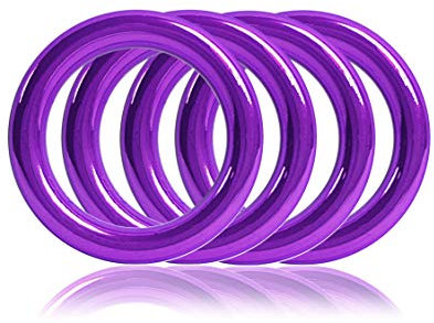 Ganzoo O-Ring Metall für Hunde-Leine, 25mm Innen-Durchmesser, 4 Stück, Stahlring, legierter Stahl, Nicht rostend, Rund-Ringe für Paracord 550 Halsband, Handtasche, Metallring, Basteln, Farbe Violett