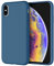 JETech Silicone Case for iPhone X, iPhone XS, 5.8-Inch, Silky-soft touch Full-Body Protective Case, Shockproof cover with Microfiber Lining (Blue Cobalt)
