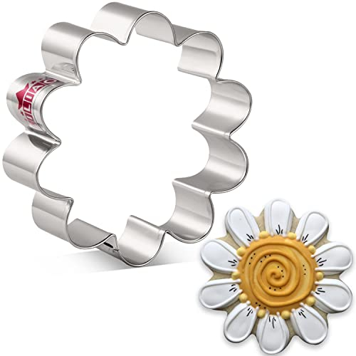LILIAO Emporte-pièce en acier inoxydable Motif marguerites 3,1 x 3,3 cm