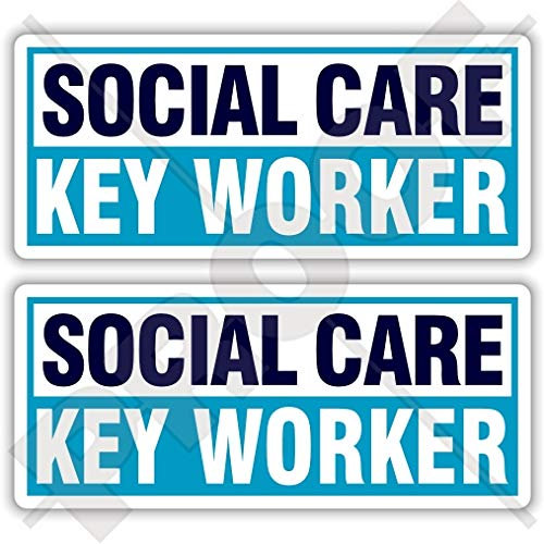 Social Care Key Worker Aufkleber, 115 mm, 2 Stück