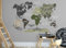Osomhome Wandtattoo Weltkarte Armee (120x75cm) | World Map Wall Decoration Wandsticker | Deco Kinderzimmer Junge & Mädchen | Wandaufkleber Wandbild Kinderbilder Wandtattoo os5051