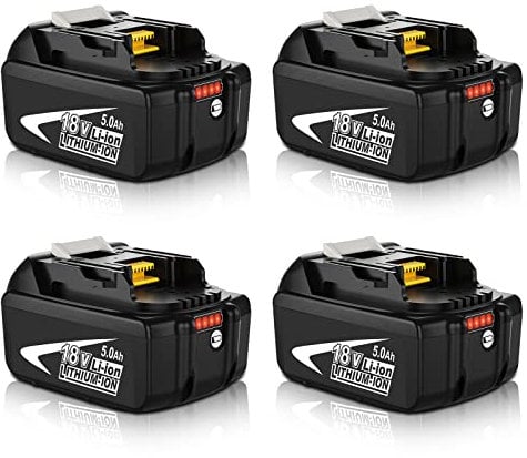 4packs Replacement for Makita 18V Batteries 5.0Ah BL1850 BL1840B BL1860B BL1830B BL1820B BL1860 BL1840 BL1830 BL1820 with Charge Indicator Cordless Power Tools