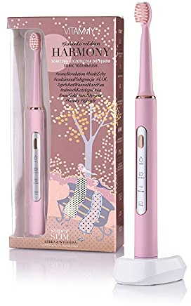 VITAMMY Harmony Pink Schallzahnbürste, pink, Induktionsladegerät, 3 Bürstenmodi…