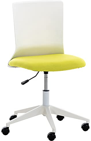 CLP Bürostuhl Apolda I Kunstleder I Stoff I Ergonomischer Schreibtischstuhl I Stuhl mit Kunststoffgestell, Farbe:grün, Material:Stoff