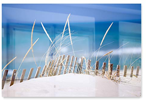 BilderKing Schönes Acrylglas-Bild 90x60cm Dünen & Strand. EIN Elegantes, modernes 5mm Acrylbild Nordsee Ostsee Für Wohnzimmer, Schlafzimmer, Flur, Küche. Mit Befestigung für schwebende Optik