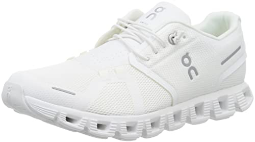 ON Herren Cloud 5 Textile Synthetic All White Trainer 47.5 EU