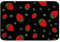 Erdbeere Badematte 50x80cm Niedlich Rot Strawberries rutschfest Badezimmerteppich Tropisch Frucht Zottelig Saugfähiger Badteppiche Schwarz Süss Erdbeere Weich Lauschig Badvorleger für Wohnzimmer