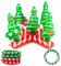 Mienocol Christmas Party Toss Game Inflatable Xmas Tree with 4 Rings,Inflatable Christmas Tree Throwing Rings for Kids Adults Family Xmas Holiday New Year Party Fun Outdoor Garden Games, Red, M