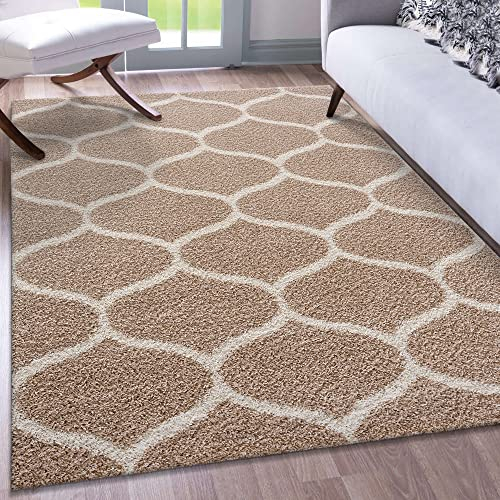 Impression Teppich Weicher Flächenteppich, Luxus Muster Teppich, Hochwertiger Schlafzimmerteppich, Wohnzimmerteppich, Küche - Beige, Größe:160x230 cm