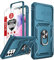 LeYi Hülle für Samsung Galaxy A33 5G Kameraschieber Schutzhülle [2 Schutzglas Folie], Militärische Rüstung Ringhalter Hybrid Case Kamera Klappe Protective Handyhülle Handy Hüllen A 33 5G Cover Blau