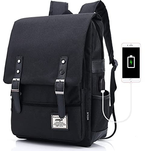 HASAGEI Mochila Unisex de Lona Mochila del Ordenador Portátil Escolar Vuelta al Cole