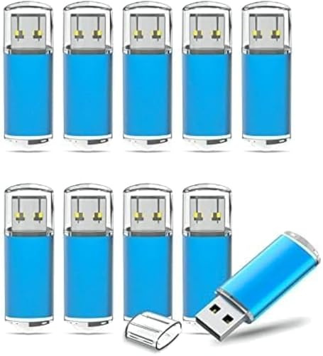 TOPESEL Paquete de 50 unidades flash USB 2.0 de 4 GB de alta velocidad 4G de memoria USB 4G con cremallera para PC, portátiles, tabletas, televisores, audio de coche (azul)