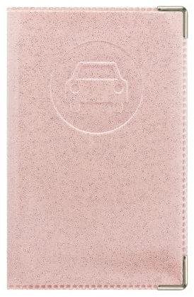 Color Pop - Porte-papiers Voiture Nouveau PERMIS - Fabrication française - PVC – papiers français – Carte Grise Nouveau permis Conduire – 13,8 x 9 cm (Old Rose)